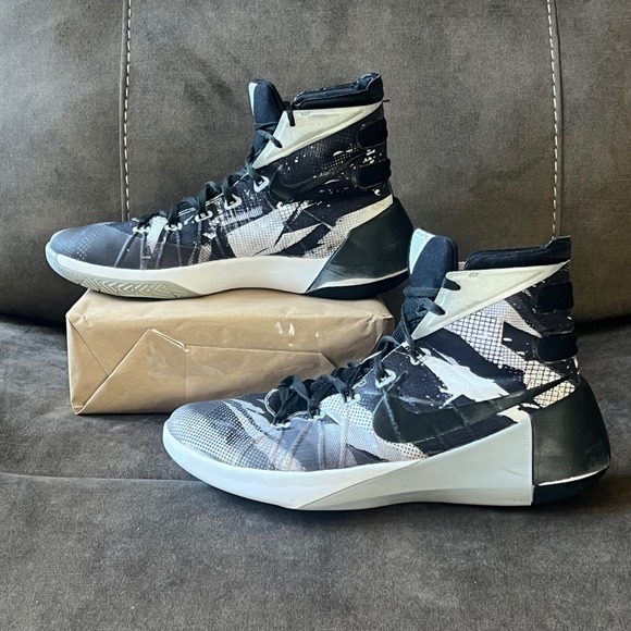 Nike Hyperdunk 2015 Black White Camo Basketball Shoes Men's